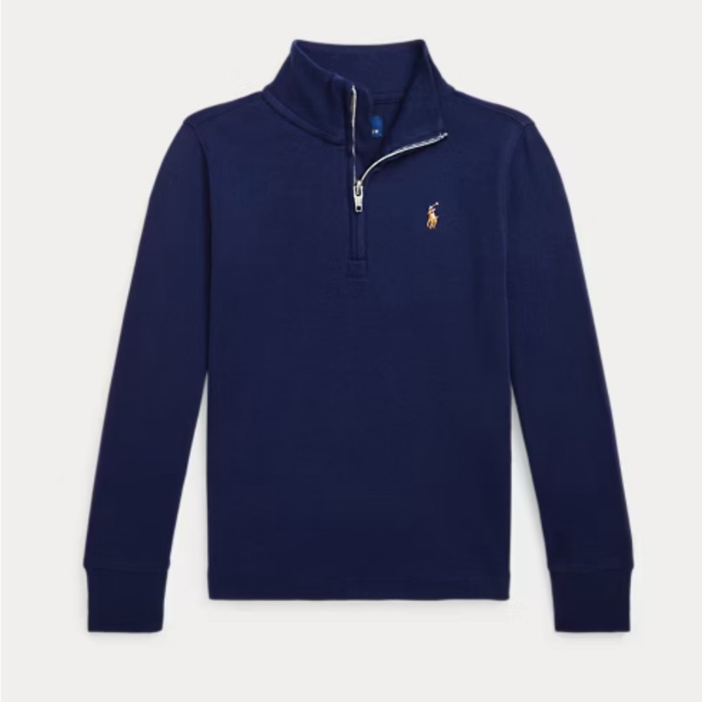 Ralph Lauren Cotton Interlock Quarter-Zip Pullover